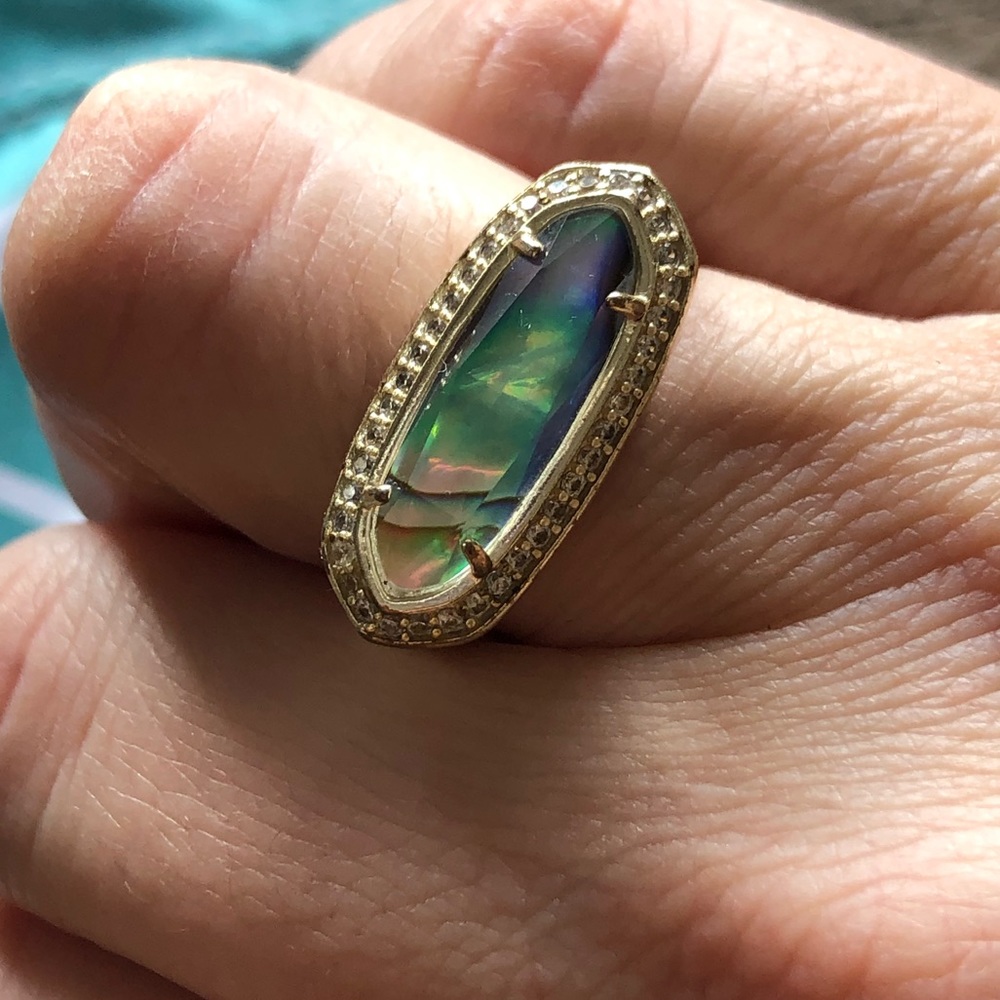 Kendra Scott Arielle Ring Gold & Abalone Size 8